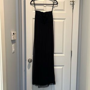 Diane Von Furstenberg Asti Navy Strapless Floor Length Gown/Dress